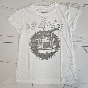 Karma White and Black Short Sleeve Tee with Vintage Graphic